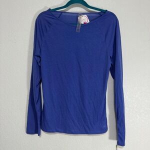 Ninewest Sport‎ Women's Blue Long Sleeve Athletic Top Size L
